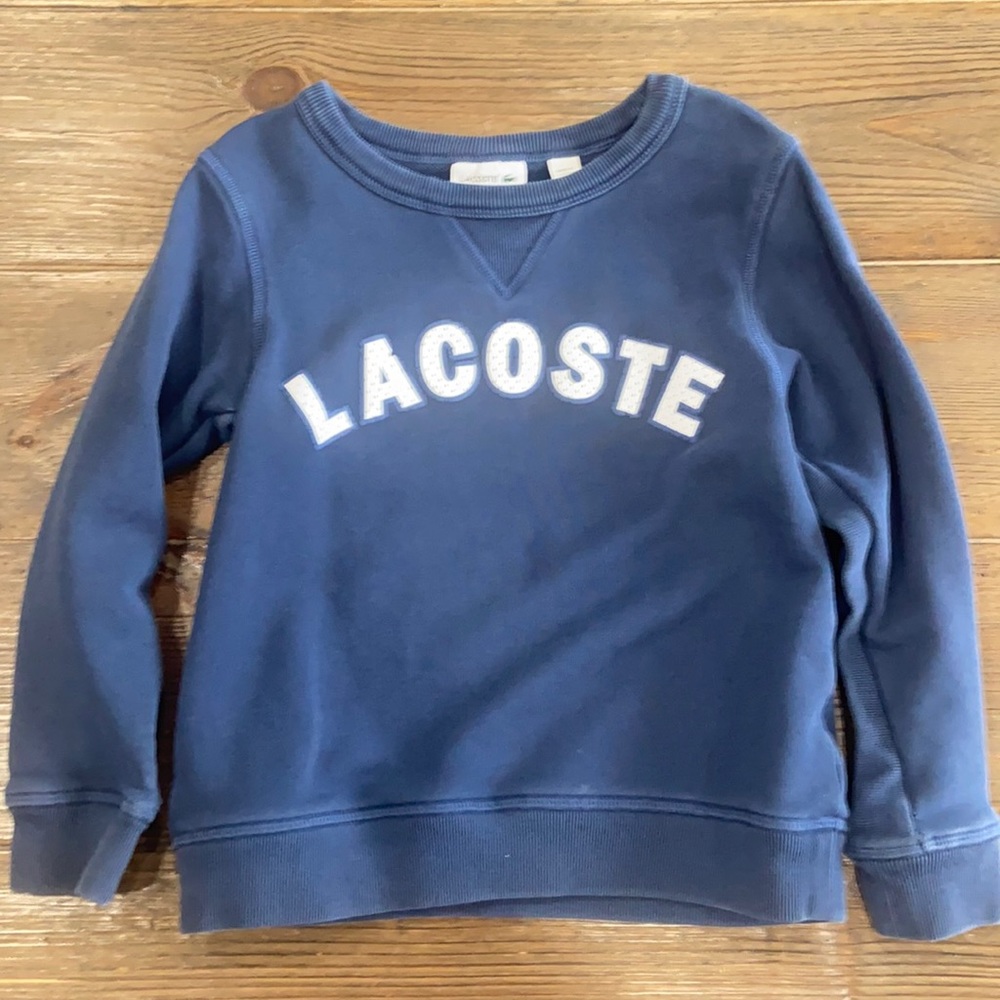 Lacoste Boys size 6; Lacoste sweatshirt